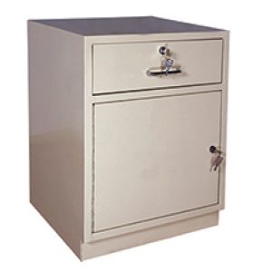 Bedside table with drawer and locker