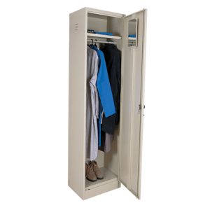 Single door clothess cabinet with mirror