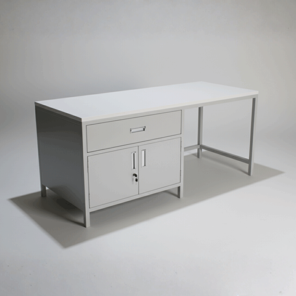 AAGOTD19 – مكتب معدني ثقيل مع أدراج